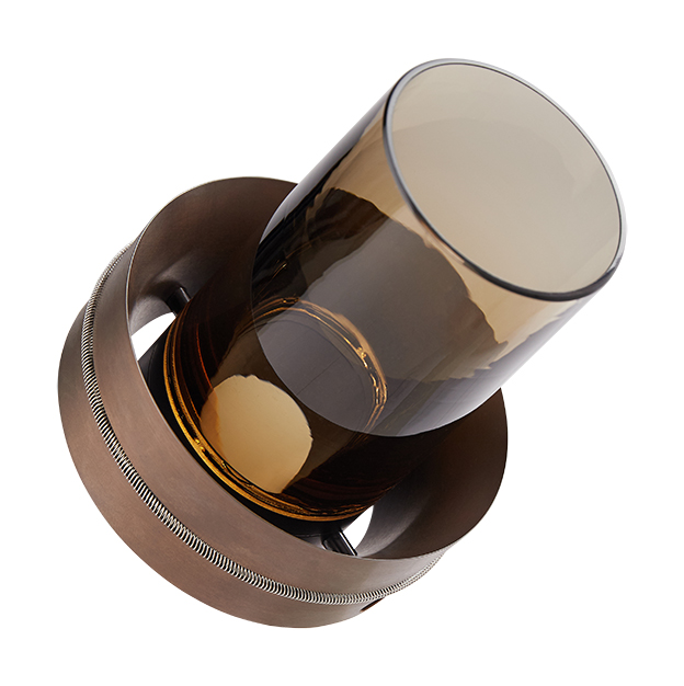 ONEA Storm Medium Base Weathered Brass Brown Glass